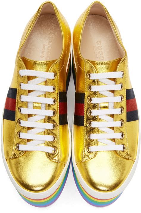 gucci ranbow black shoes|Gucci peggy metallic shoes.